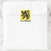 Vlaanderen Vierkante Sticker (Tas)