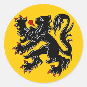 Vlaanderen (Vlaanderen) Ronde Sticker