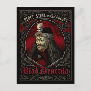 Vlad Dracula Gotisch Briefkaart – Bloedstalen scha