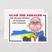 Vlad Poetin Briefkaart (Voorkant / Achterkant)