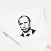 Vlad Poetin Ronde Sticker (Envelop)