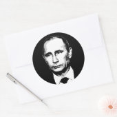 Vlad Poetin Ronde Sticker (Envelop)