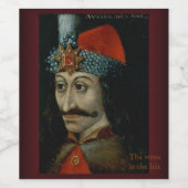 Vlad Tepes Étiquette bouteille de vin rouge (Étiquettes simples)