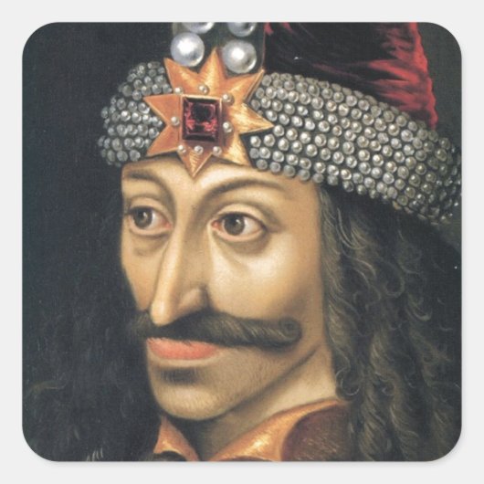 Vlad Tepes [graaf Dracula] Vierkante Sticker (Voorkant)