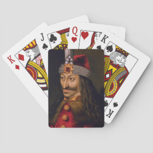 Vlad tepes Impaler Voivode portret Dracula histori Pokerkaarten