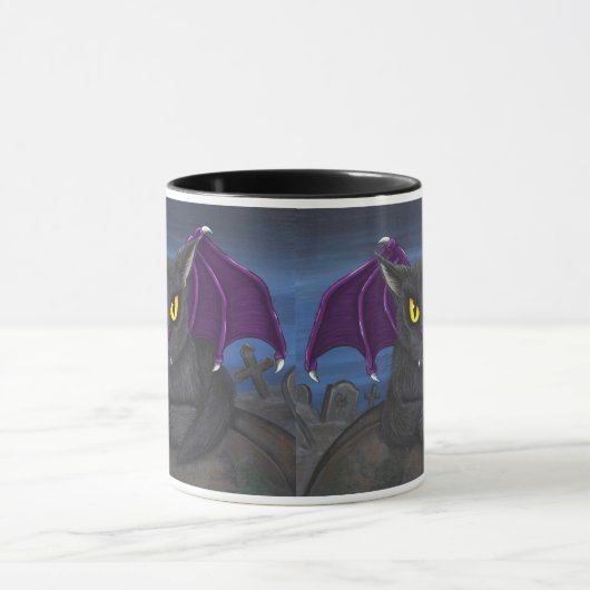 Vlad Vampire Cat Gothic Fantasy Art Mok (Midden)