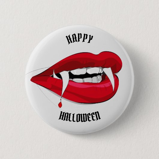 Vladdy Vampire Fangs Teeth Lips Ronde Button 5,7 Cm (Voorkant)