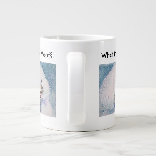 VLADIGE WITTE BICHON FRISE JUMBO MOK (Achterkant)