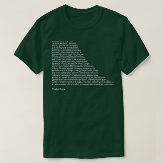 Vladimir Lenin Quotes T-shirt (Design voorkant)