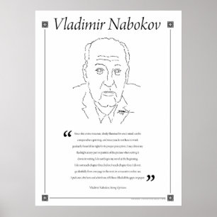 Vladimir Nabokov schrijft Poster prijsopgave
