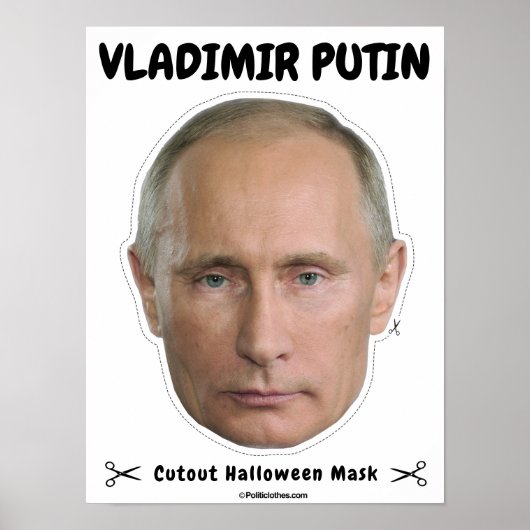 Vladimir Poetin Halloween Masker Poster (Voorkant)