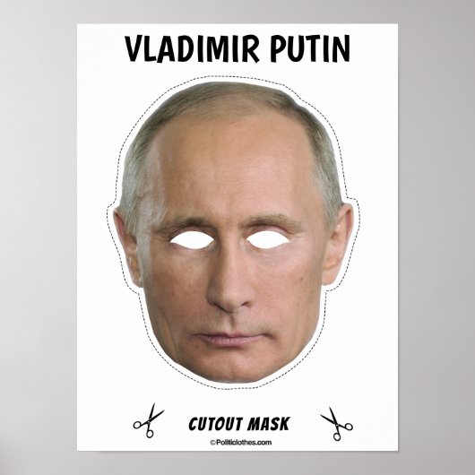 VLADIMIR PUTIN Halloween Masker Poster (Voorkant)