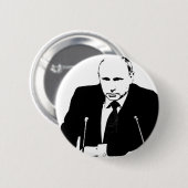 VLADIMIR PUTIN PIN BACK BADGE RONDE BUTTON 5,7 CM (Voorkant /achterkant)