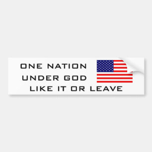 VLAG2, ÉÉN NATIE, ONDER GOD, ZOALS HET OF VERLAA BUMPERSTICKER