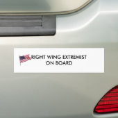 vlag2, RECHTSGROND EXTREMIST AAN BOORD Bumpersticker (Op auto)