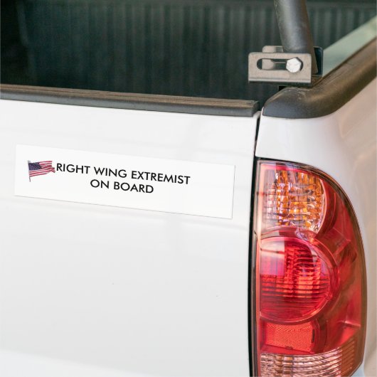 vlag2, RECHTSGROND EXTREMIST AAN BOORD Bumpersticker (Op Truck)