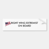 vlag2, RECHTSGROND EXTREMIST AAN BOORD Bumpersticker (Voorkant)