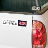 vlag3, LIBERIA, GOD BLESS Bumpersticker (Op Truck)