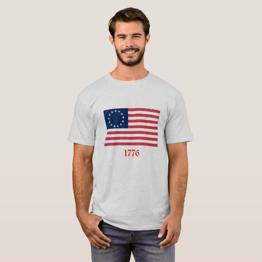 vlag 1776 t-shirt (Voorkant volledig)