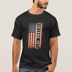  vlag 1973 Amerikaanse vlag 50 jaar oud 50e geboor T-shirt