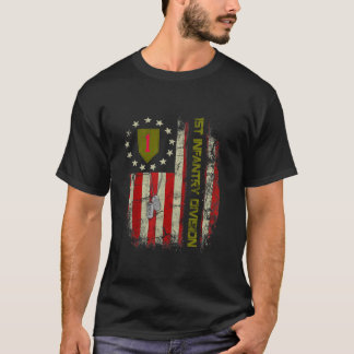 Vlag 1e Infanteriedivisie Veteranendag Pa T-shirt