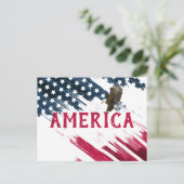 Vlag 4 juli BBQ Party Invitation Briefkaart (Staand voorkant)