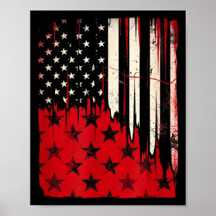 Vlag 4 juli usa onafhankelijkheidsdag  poster