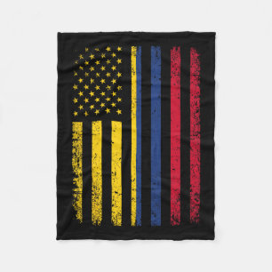 Vlag 4 juli VS Colombiaanse vlag Fleece Deken