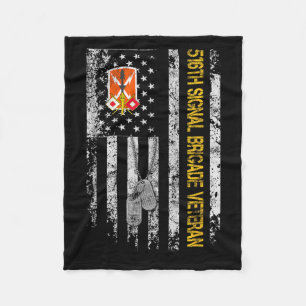  Vlag 516e Signaal Brigade Militaire Vet Fleece Deken