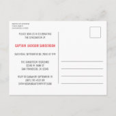 Vlag Afstuderen brandweerkorps van de brandweeraca Uitnodiging Briefkaart (Achterkant)