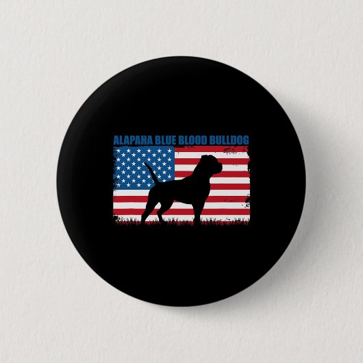 Vlag Alapaha Blauw Bloed Bulldog Ronde Button 5,7 Cm (Voorkant)