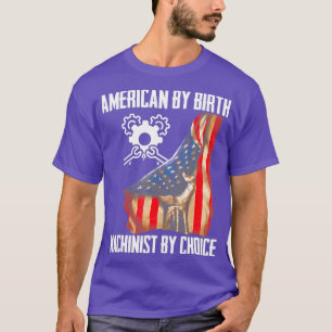 Vlag Amerikaan op 4 juli door vogelmachinist van T-shirt