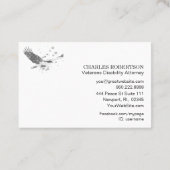 *~* Vlag Amerikaanse adelgrijs op zwarte VS Visitekaartje (Achterkant)