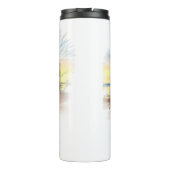 *~* Vlag Amerikaanse Houten Schuur GOD ZEGEN AMERI Thermosbeker (Achterkant)