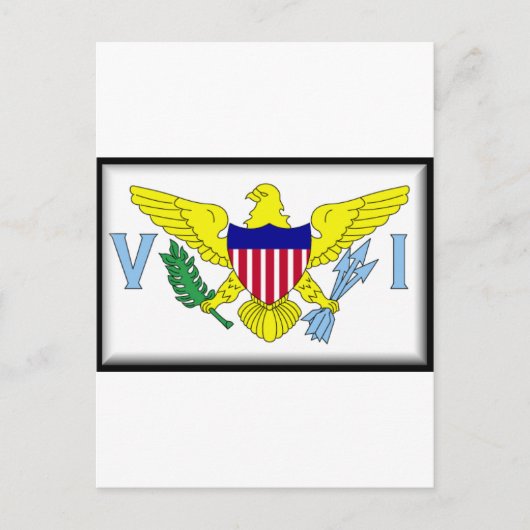 Vlag Amerikaanse Maagdeneilanden Briefkaart (Voorkant)