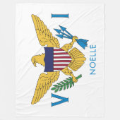 Vlag Amerikaanse Maagdeneilanden Fleece Deken (Voorkant)