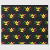 Vlag Amerikaanse Maagdeneilanden | Groen rood geel Cadeaupapier (Vlak)