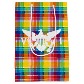 Vlag Amerikaanse Maagdeneilanden, Madras Medium Cadeauzakje (Achterkant)