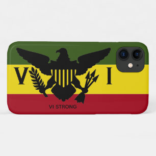 Vlag Amerikaanse Maagdeneilanden, Rasta- Groen, Ge iPhone 11 Hoesje