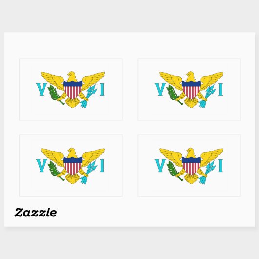 Vlag Amerikaanse Maagdeneilanden Rechthoekige Sticker (Vel)