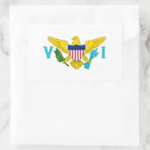 Vlag Amerikaanse Maagdeneilanden Rechthoekige Sticker (Tas)