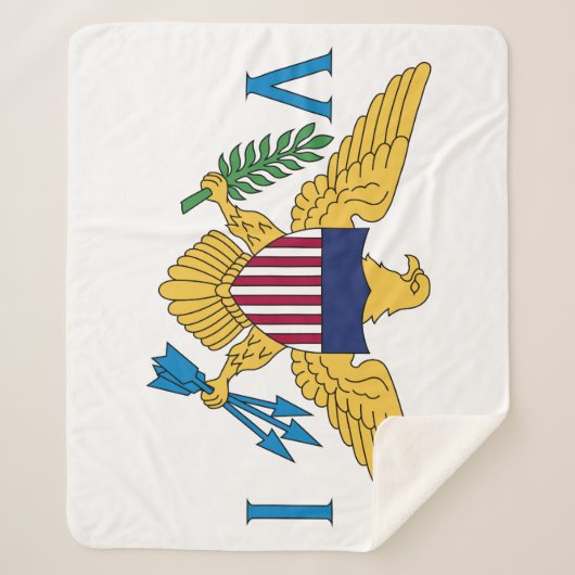 Vlag Amerikaanse Maagdeneilanden Sherpa Deken (Voorkant)