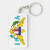 Vlag Amerikaanse Maagdeneilanden Sleutelhanger (achterkant)