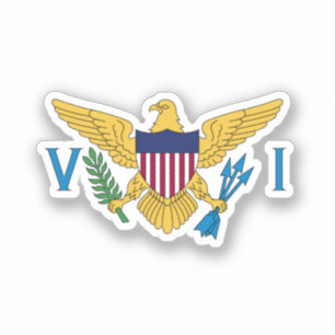 Vlag Amerikaanse Maagdeneilanden Sticker