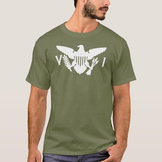 Vlag Amerikaanse Maagdeneilanden T-shirt (Voorkant)