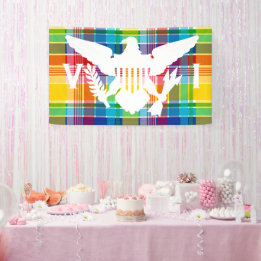 Vlag Amerikaanse Maagdeneilanden (wit), Madras Spandoek