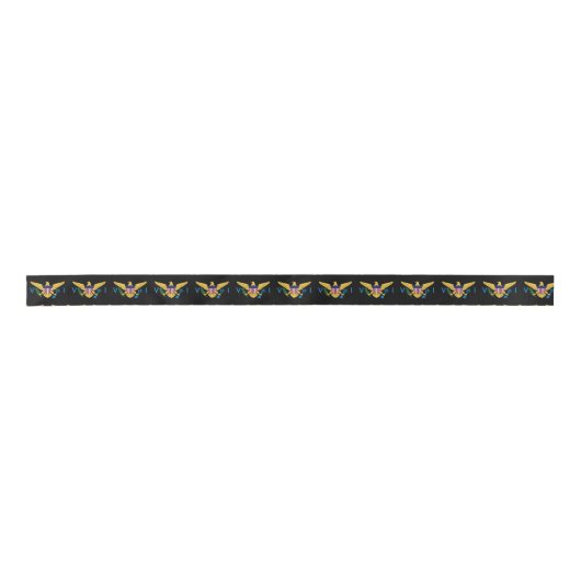 Vlag Amerikaanse Maagdeneilanden, zwart - 1,5-inch Lint (Voorkant)
