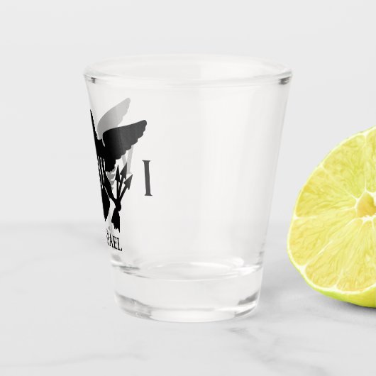 Vlag Amerikaanse Maagdeneilanden | Zwart Shot Glas (Rechts)