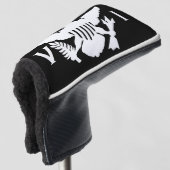 Vlag Amerikaanse Maagdeneilanden, zwart-wit Golfheadcover (3/4 voorkant)