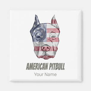vlag Amerikaanse Pitbull Terrier Bully Dog Magneet